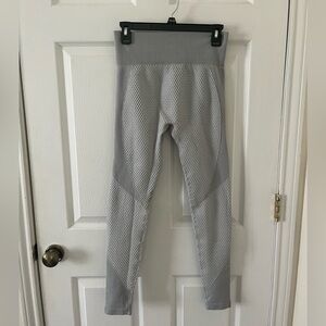 Grey Textured High Waisted Leggings - Part of a Set